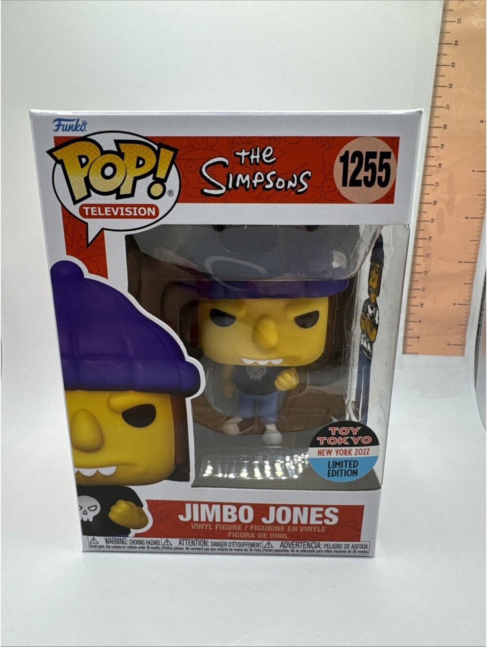 Funko Pop! Vinyl: The Simpsons - Jimbo Jones #1225 Toy Tokyo NY 2022 LE W/ Art